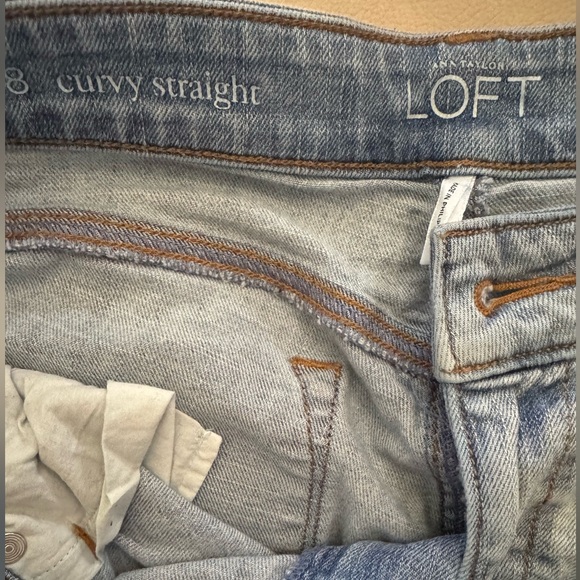 Ann Taylor Loft Curvy Straight Sz 8/29 Light Wash 5 Pocket Jeans - Picture 5 of 6